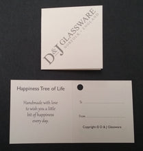 Load image into Gallery viewer, D & J Glassware gift tag for Happiness Tree of Life ball
