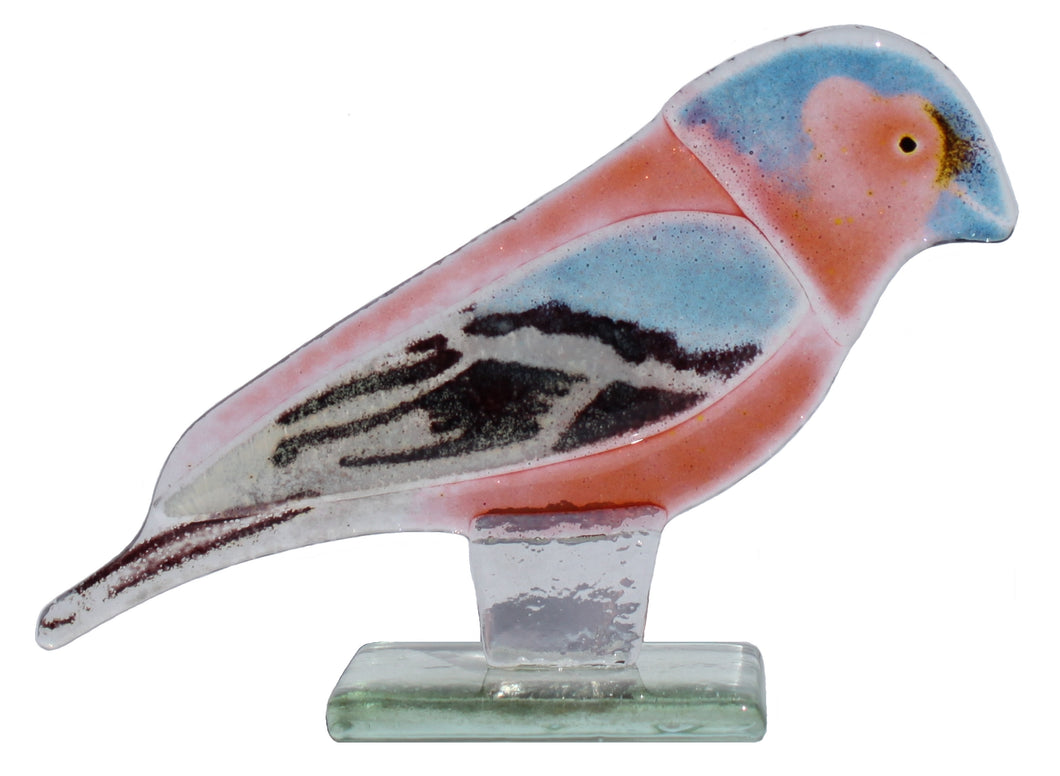 Chaffinch Fused Glass