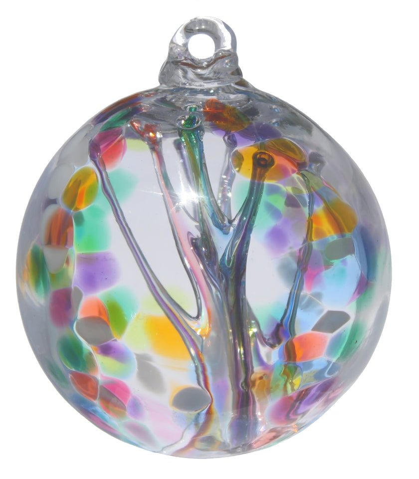 D & J Glassware mouth blown glass Happiness Tree of Life