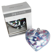 Load image into Gallery viewer, Heart-shaped glass piece with packaging on a white background
