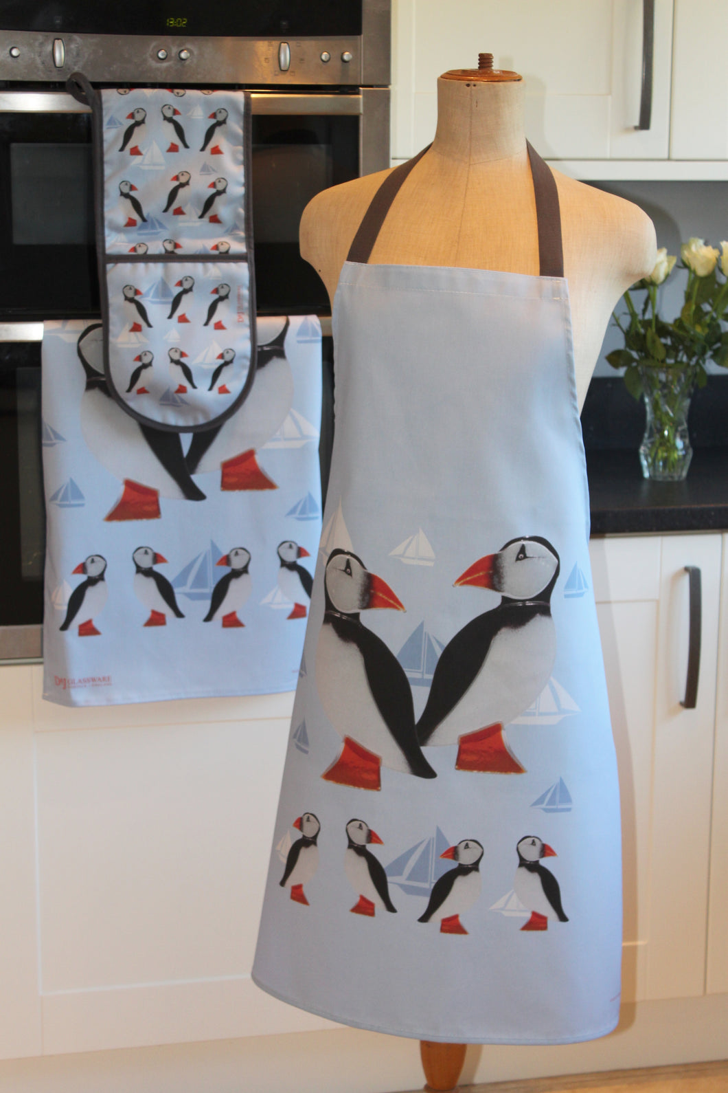 Tea Towel Puffins