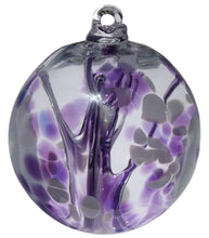 Load image into Gallery viewer, Friendship Crystal Tree of Life Ball with Purple and White decoration. 
