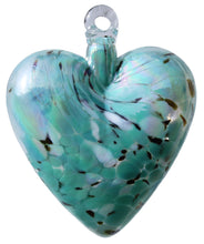 Load image into Gallery viewer, Small Green Handmade Glass Friendship Heart
