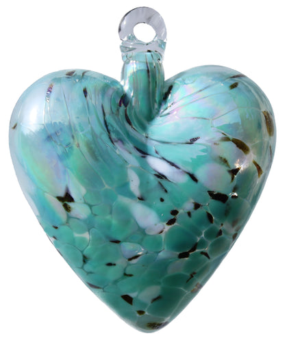 Small Green Handmade Glass Friendship Heart