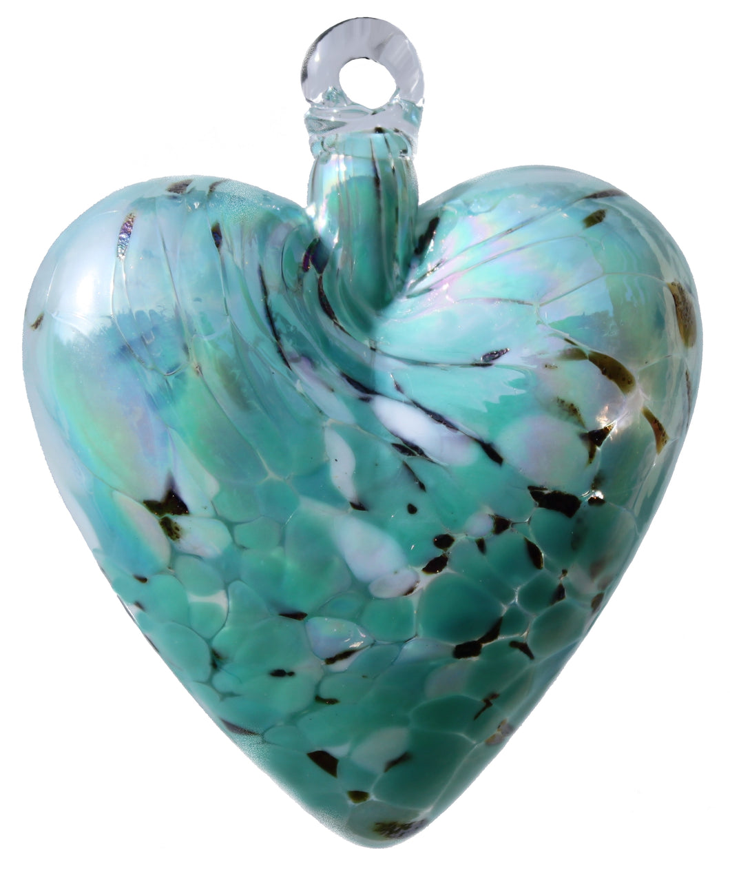 Small Green Handmade Glass Friendship Heart