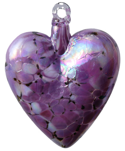 Small Purple Handmade Glass Friendship Heart