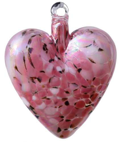 Small Pink Handmade Glass Friendship Heart