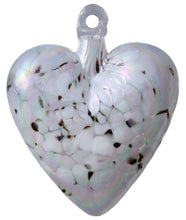 Load image into Gallery viewer, Small White Handmade Glass Friendship Heart
