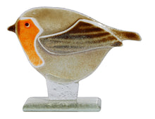 Load image into Gallery viewer, Fused glass robin figure
