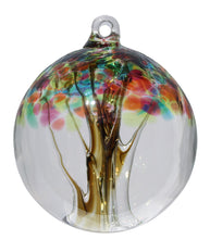 Load image into Gallery viewer, Crystal Glass Tree of Life Ball Summer. Featuring Greens, Amethyst and Blues.
